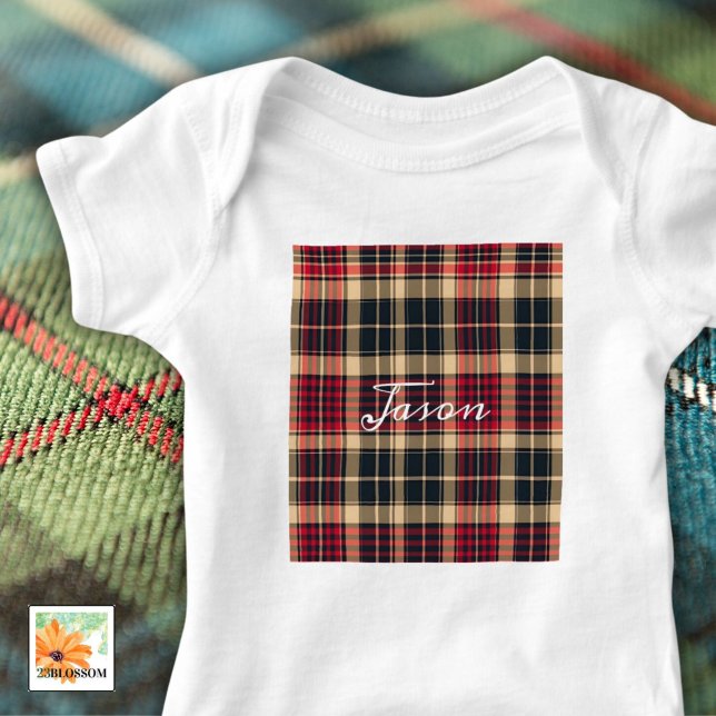 otäckt mönster med namn på modet baby t shirt (Skapare uppladdad)