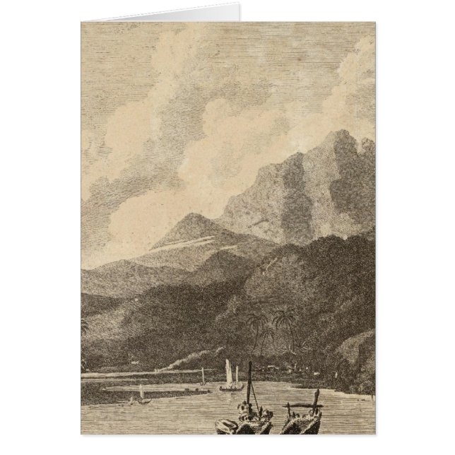 Otaheit, Polynesien Hälsningskort (Framsidan)