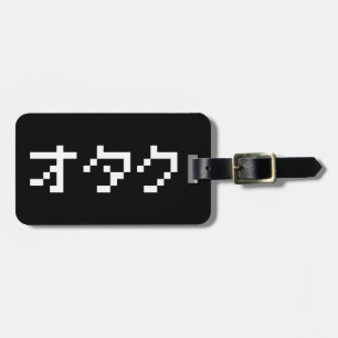 OTAKU 8-bitars Pixel Japansk Katakana Bagagebricka