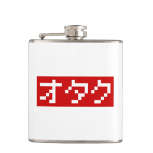 OTAKU 8-bitars Pixel Japansk Katakana BLOCK Fickplunta