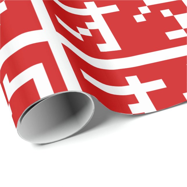 OTAKU 8-bitars Pixel Japansk Katakana BLOCK Presentpapper (Rullad Hörn)