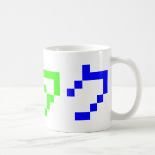 OTAKU 8-bitars Pixel Japansk Katakana Kaffemugg