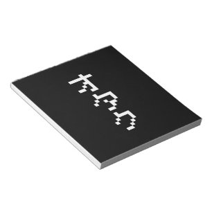 OTAKU 8-bitars pixel japanska katakana vertikalt Anteckningsblock