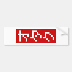 OTAKU 8-bitars Pixel Japanskt Katakana BLOCK-Lodrä Bildekal