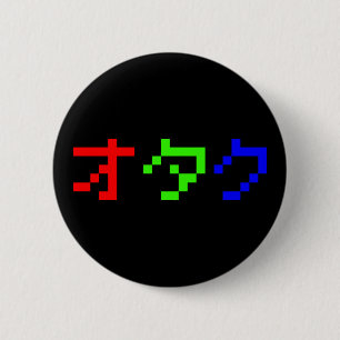 OTAKU 8 Bitspixel japanska katakana Knapp