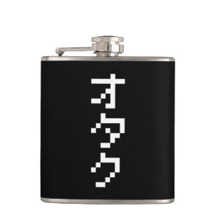 OTAKU 8 Bitspixel japanska katakana lodrätt Fickplunta