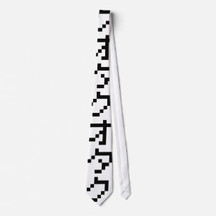 OTAKU 8 Bitspixel japanska katakana lodrätt Slips