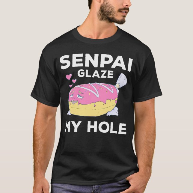 Otaku Ahegao Donut Pun Senpai Ecchi Etchi Hentai F T Shirt (Framsida)