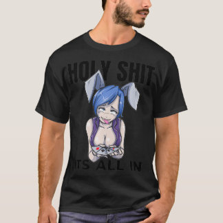 Otaku Ahegao Poker Ecchi Etchi Hentai Lewd Senpai  T Shirt