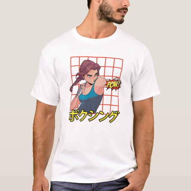 Otaku - Anime Boxing Girl - Manga Japanska Aesthet T Shirt (Framsida)