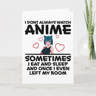 Otaku Anime Girl Manga Cosplay Ramen Japansk gåva Kort