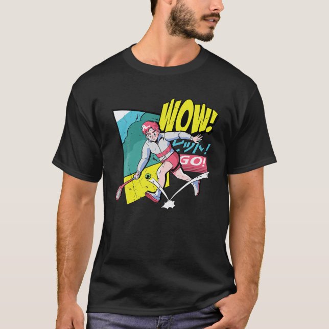 Otaku - Anime Tennis Boy - Manga Japanska Aestheti T Shirt (Framsida)