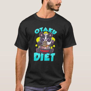 Otaku Diet Cute Kawaii Anime Panda Eating Ramen T Shirt