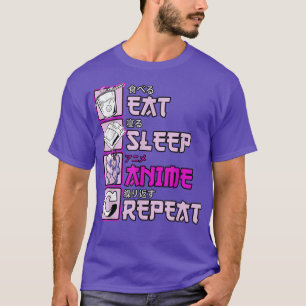 Otaku Eat Sömn Anime Upprepa Cute Manga Animes 908 T Shirt