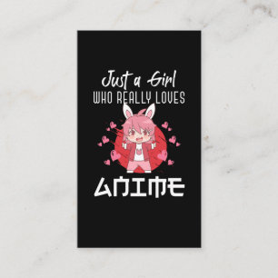 Otaku Girl kärlek Anime Manga Japansk Tecknad Fl Visitkort