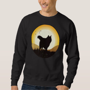 Otaku Huskie Hund Retro 7 Lång Ärmad Tröja