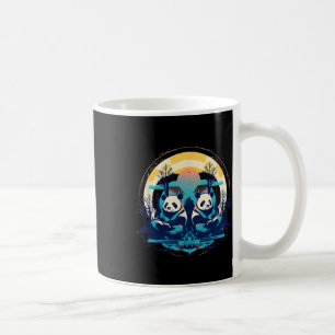 Otaku Kawaii Anime Andlig Och Mediterande Panda Kaffemugg