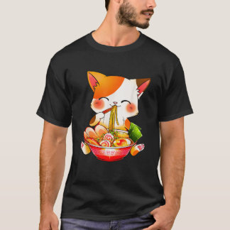 Otaku Lifestyle Threads Co Ramen Cat Anime Kawaii  T Shirt