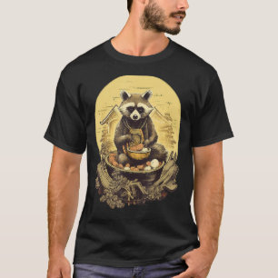 Otaku Raccoon Eat Japansk Food Ramen Noodles 1 T Shirt