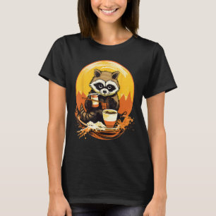 Otaku Raccoon Eat Japansk Food Ramen Noodles 2 T Shirt