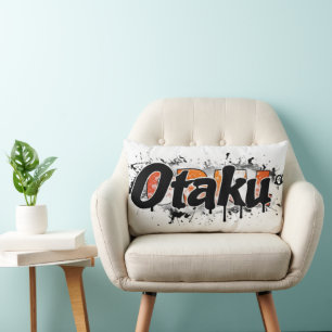 Otaku slogan urban stil lumbarkudde