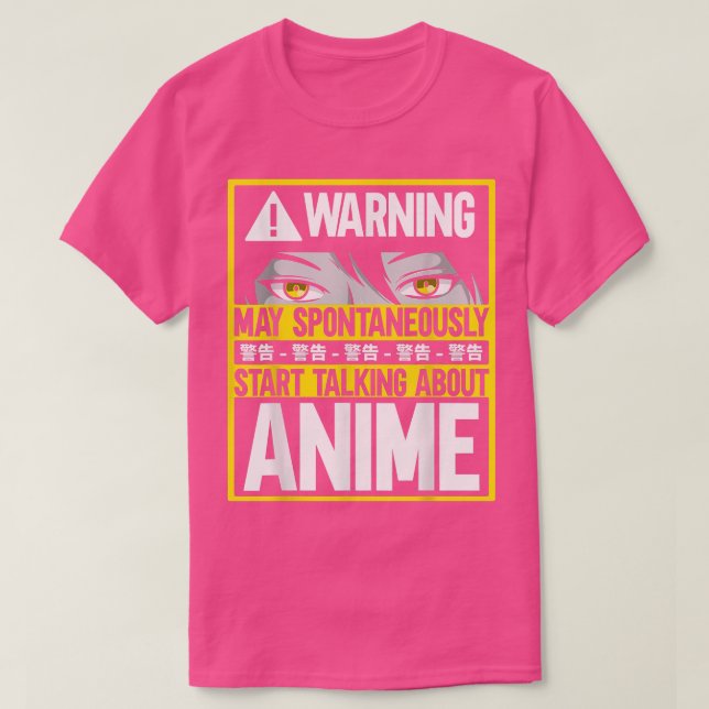 Otaku  Warning May Spontaneously Start Talking Abo T Shirt (Design framsida)