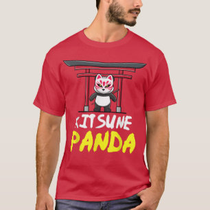 Otaku's Panda Wearing A Kitsune Mask Traditional J T Shirt
