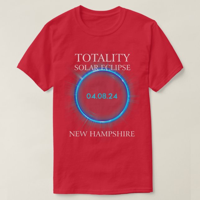 otal Solar Eclipse 2024 New Hampshire Astronomy Lo T Shirt (Design framsida)