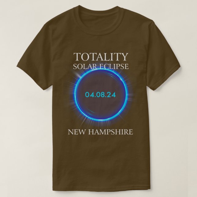 otal Solar Eclipse 2024 New Hampshire Astronomy Lo T Shirt (Design framsida)