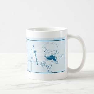 Otalia tecknad - skrattgropar kaffemugg