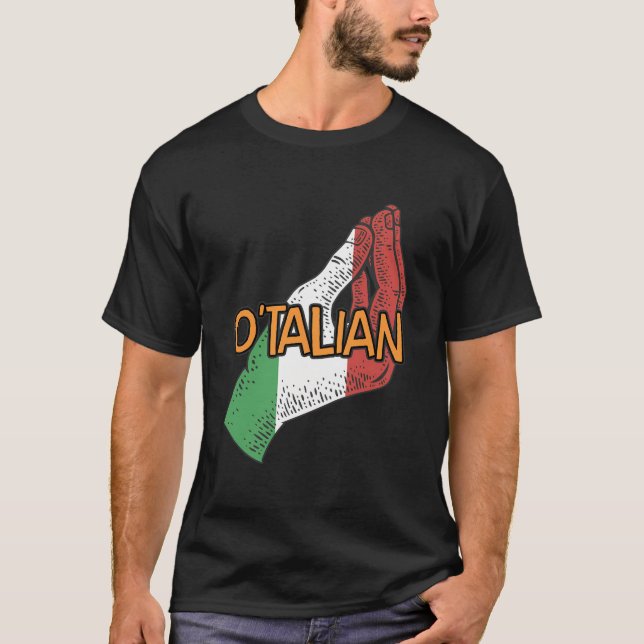 Otalian Funny Italiana Humor Italien St patricks d T Shirt (Framsida)