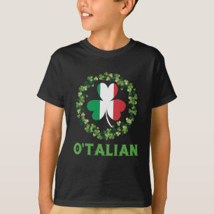 O'talian Italian Irish Saint Patricks Day Shamrock T Shirt