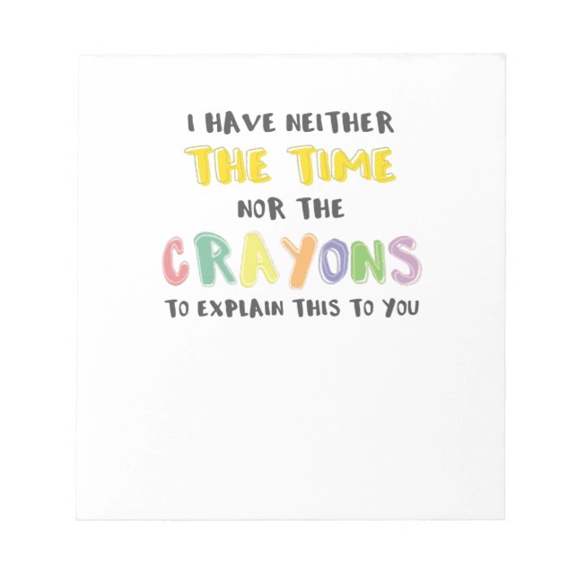 otålig sarkastik varken tiden eller Kritor Anteckningsblock (Framsida)