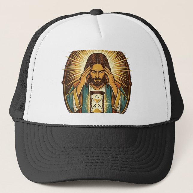Otåliga Jesus Laddar Timglas Långsam Internet Te Keps (Framsida)
