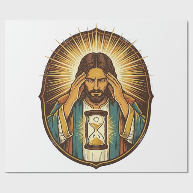 Otåliga Jesus Laddar Timglas Långsam Internet Te Presentpapper (Platt)