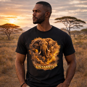 Otämjd Elefant Afrikansk Vildlivsstyrka T Shirt