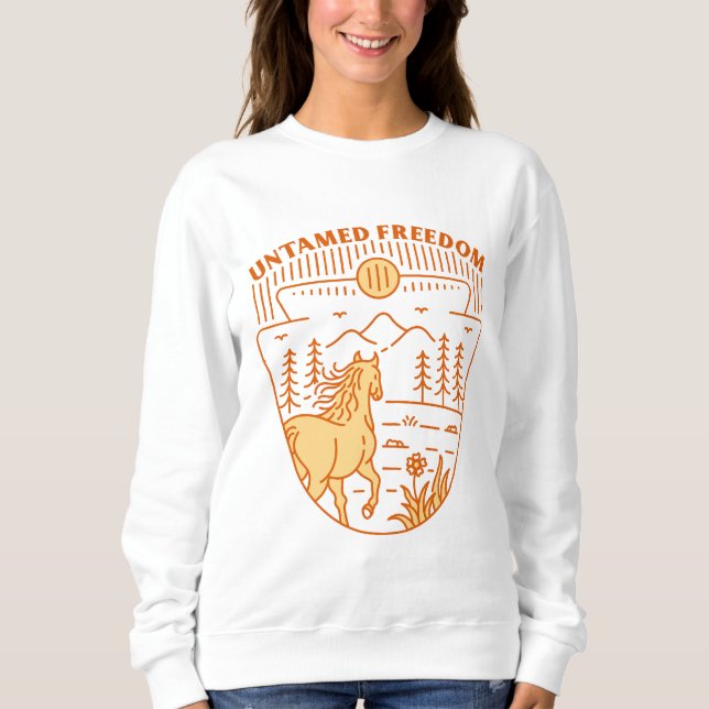 Otämjd Frihetshäst T Shirt (Framsida)