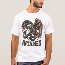 Otämjd Patriotisk Örn vs Orm Biker T-Shirt USA