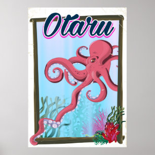 Otaru Japan Squid-reseaffisch Poster