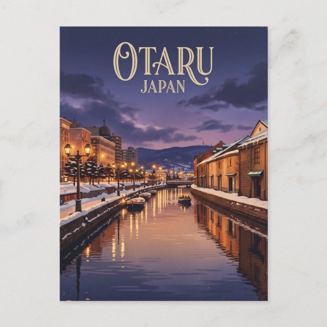 Otaru kanal Japan Vykort (Framsida)