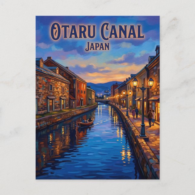 Otarukanalen Japan Vykort (Framsida)