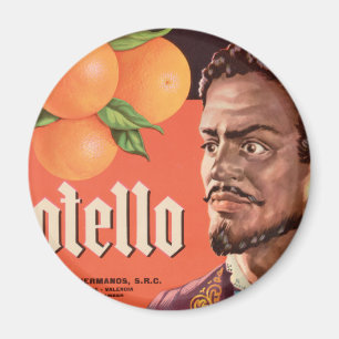 Otello orange etikett magnet