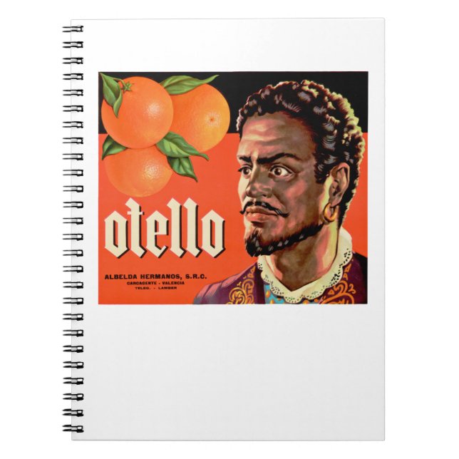 Otello Orange Label Anteckningsbok Med Spiral (Framsidan)