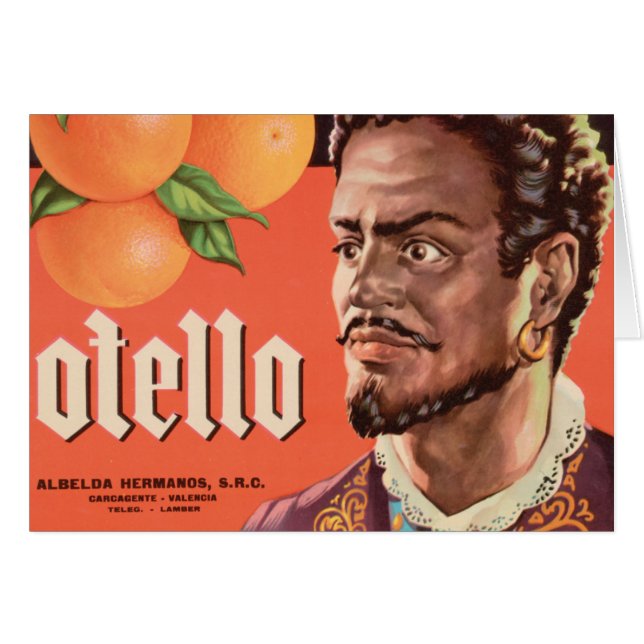 Otello Orange Label Hälsningskort (Framsidan Horizontal)