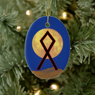 Othala Viking Rune Yule Ornament - Hem!