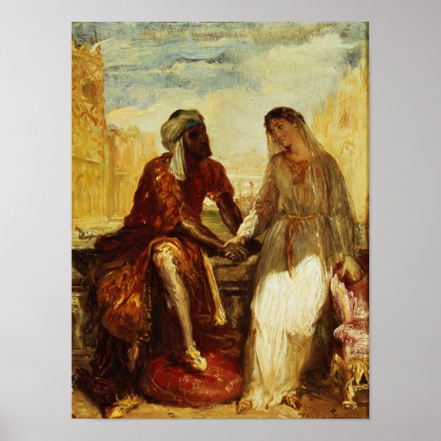 Othello och Desdemona i Venedig, 1850 Poster (Framsidan)