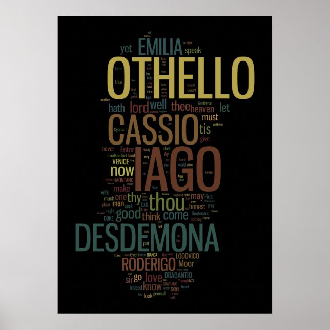 Othello Ord Mosaic Poster (Framsidan)