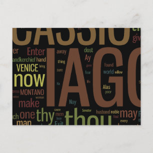 Othello Ord Mosaic Vykort