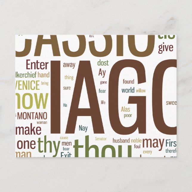 Othello Ordmosaik Vykort (Framsida)