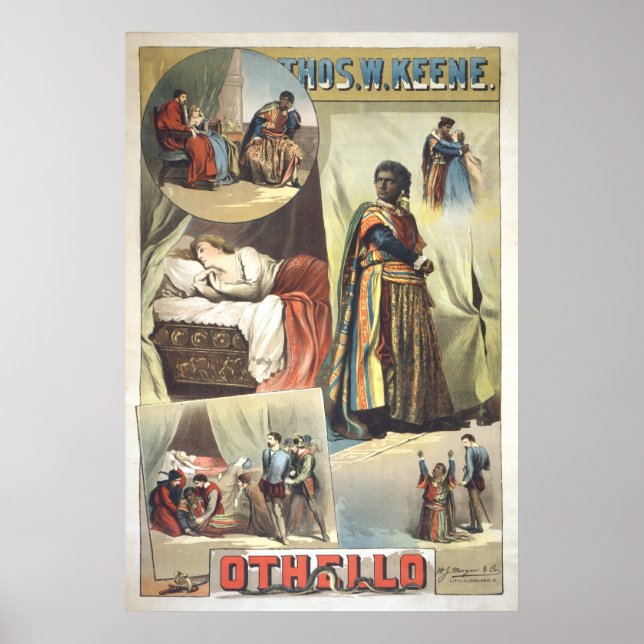 Othello Original 1884 Poster (Framsidan)